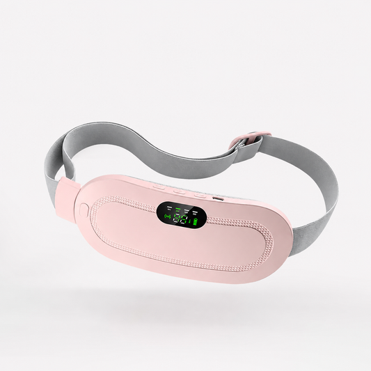 ARIXON ThermaBelt in pink with adjustable gray strap and digital display, on a light background